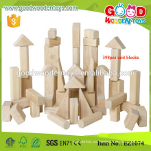 398pcs Bloques de unidad estándar de madera sólida de juguete de construcción
